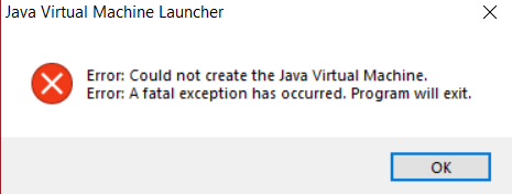 couldn't create the java virtual machine · Issue #158 · FTBTeam/FTB ...