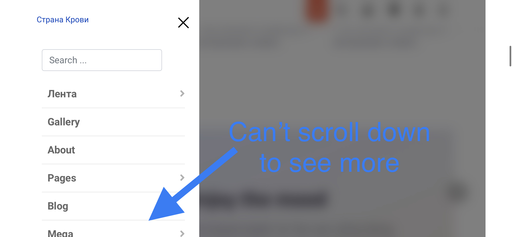 Can’t scroll down menu items in Offcanvas menu on mobile · Issue 220