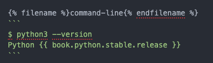 Variable substitution inside code block is not working inside README.md ...