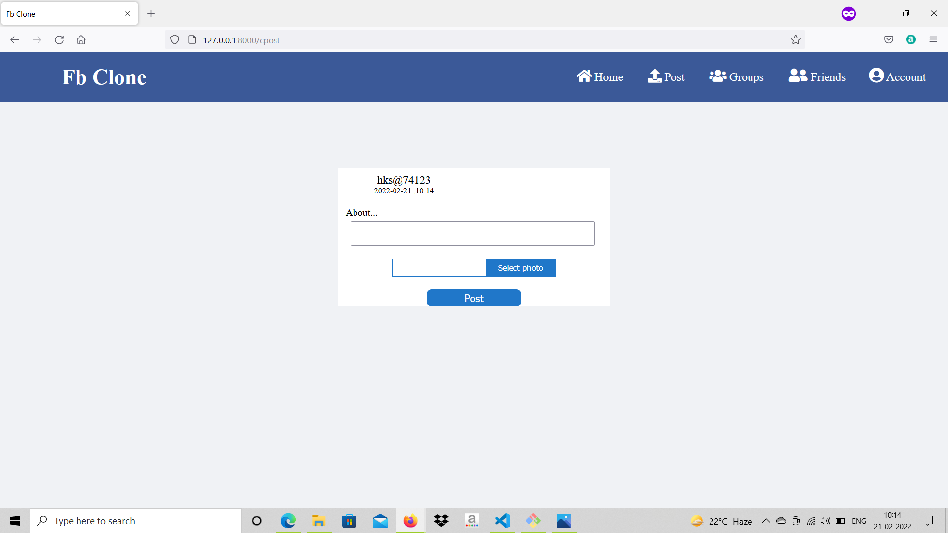 GitHub - hks74123/fbclone_updation: Fbclone is a clone of well known ...