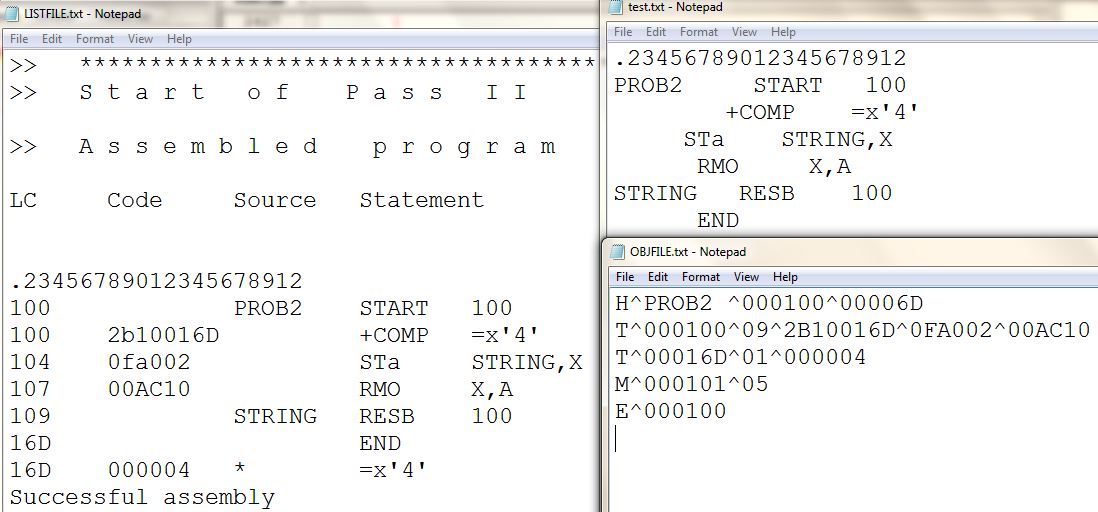 GitHub - AmrSaleh/Assembler: Assembling SIC/XE code and generating the ...