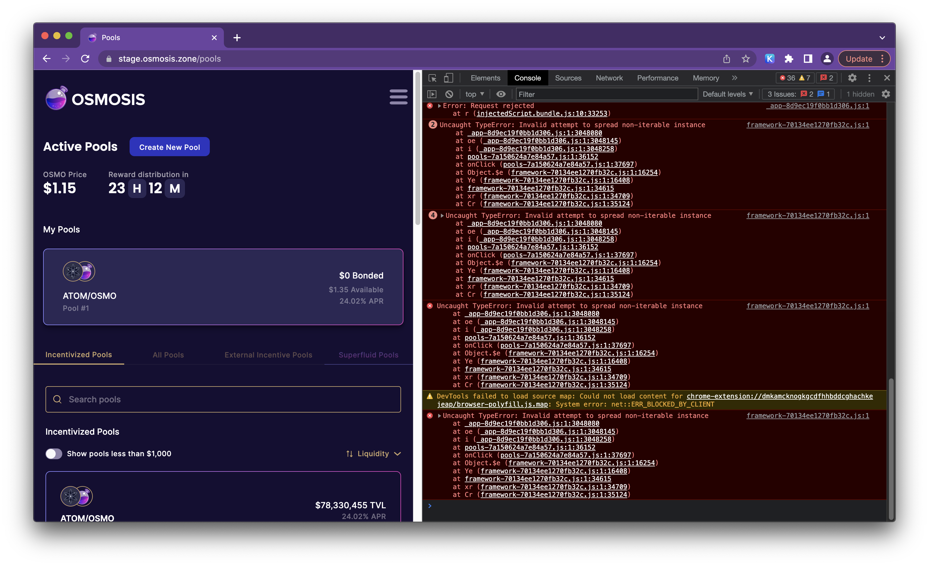 [Testcase Pools page] Create New Pool button is not woking on Stage