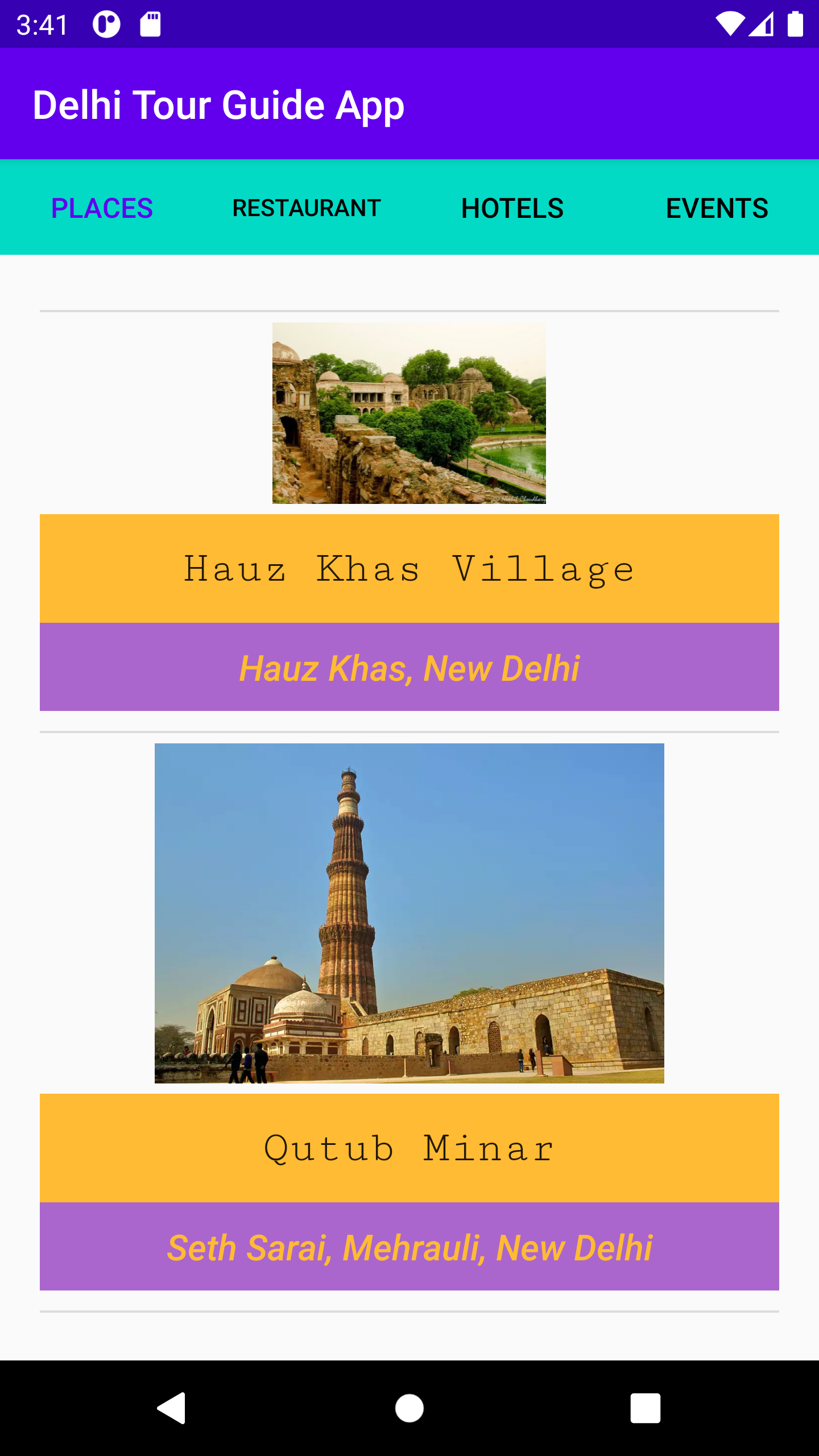 GitHub - Bhramarv021/Delhi-Tour-Guide-App