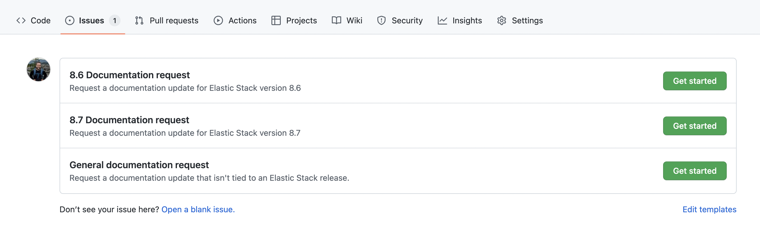 [Discuss] New issue forms by bmorelli25 · Pull Request #2231 · elastic ...