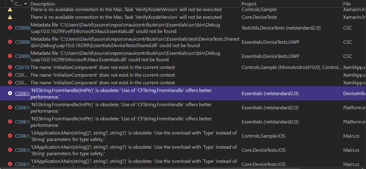 [Bug] Contribution Build Failing · Issue #2307 · dotnet/maui · GitHub