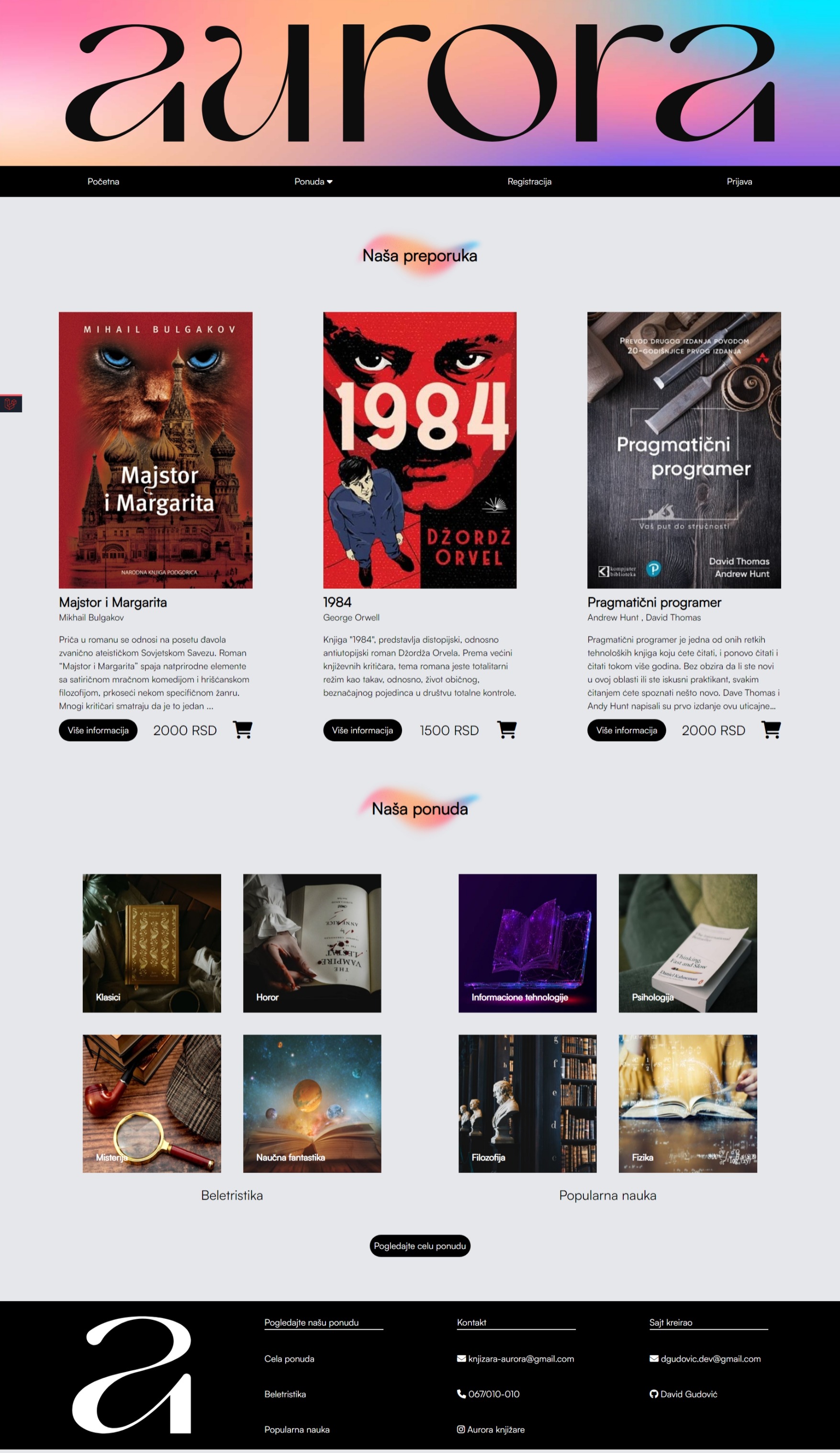 GitHub - DavidGudovic/Book-Shop: A web store for a Book Shop, made with ...