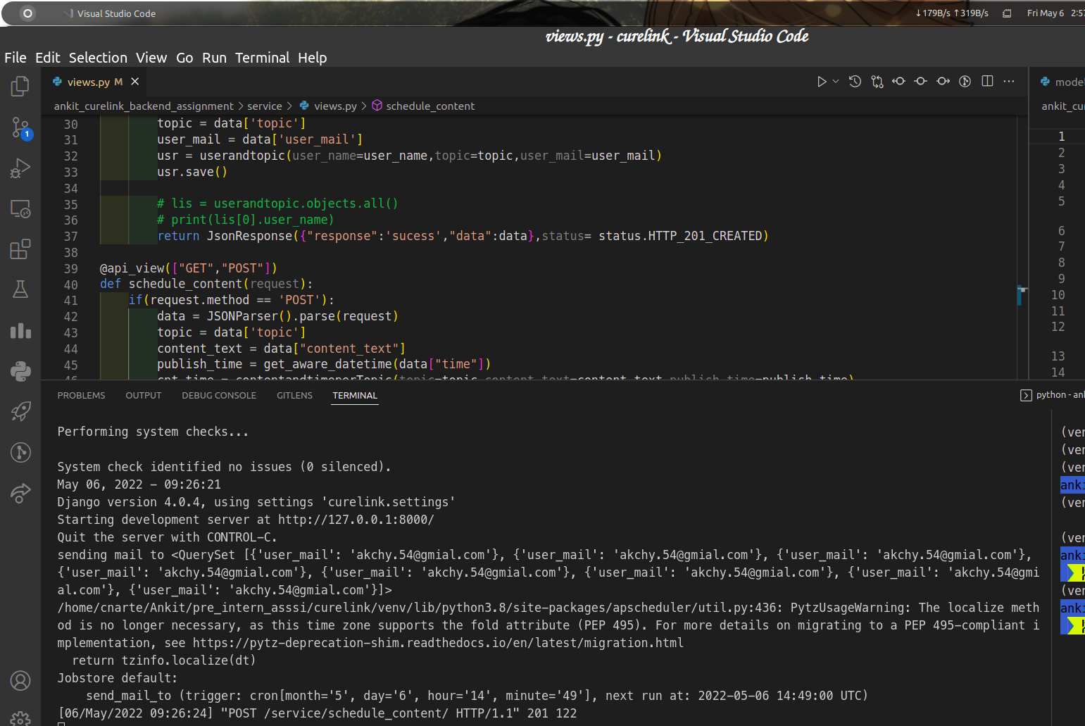 GitHub - cnarte/ankit_curelink_backend_assignment