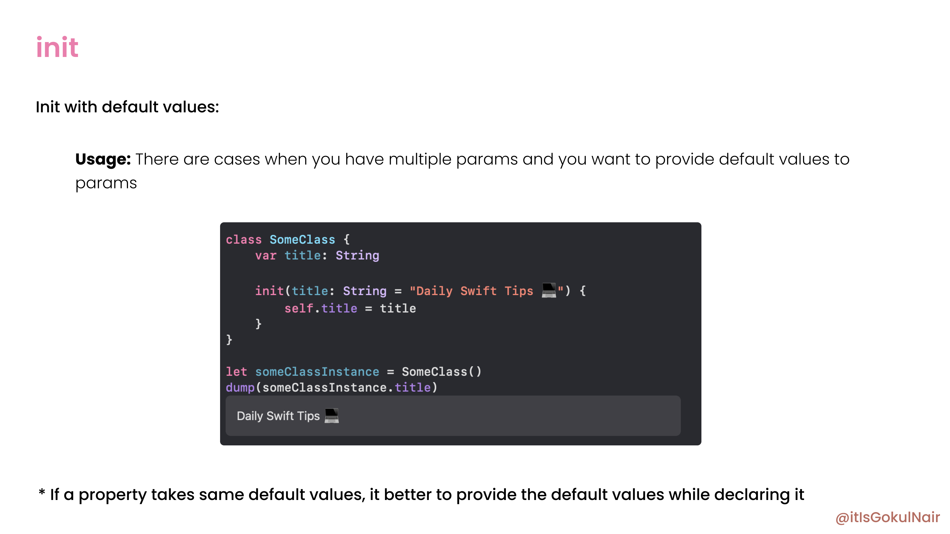 GitHub - gokulnair2001/Daily-Swift-Tips: Daily Swift Tips to brush up ...