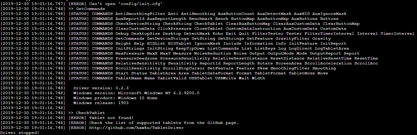 Tablet not found! (CTL-480) · Issue #563 · hawku/TabletDriver · GitHub