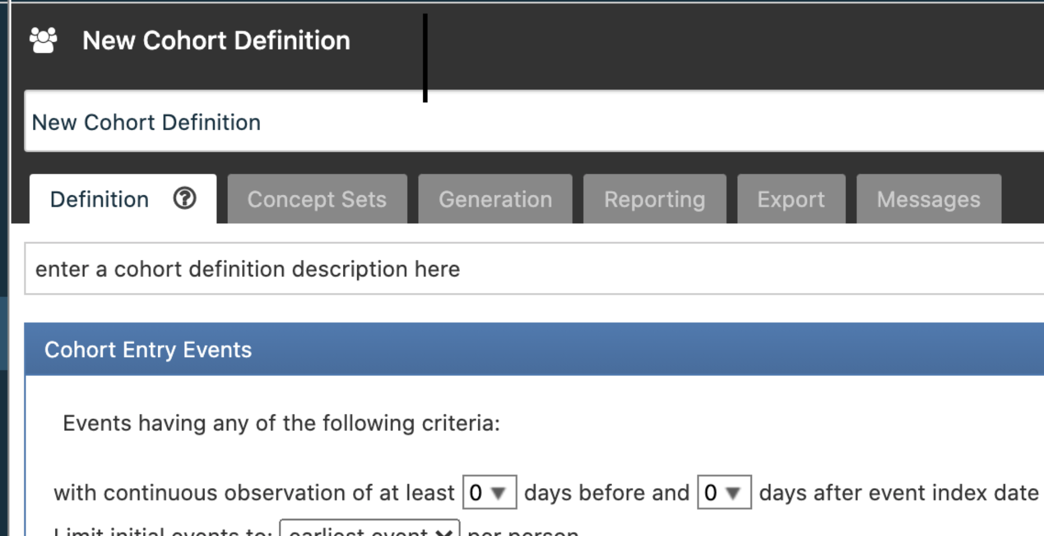 Missed page heading title for New Cohort Definition · Issue #2328 ...
