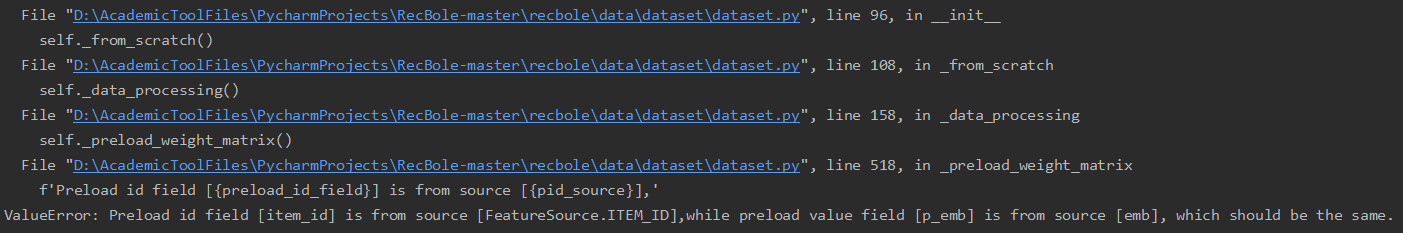 使用pre-trained embedding时报错 · Issue #1046 · RUCAIBox/RecBole · GitHub