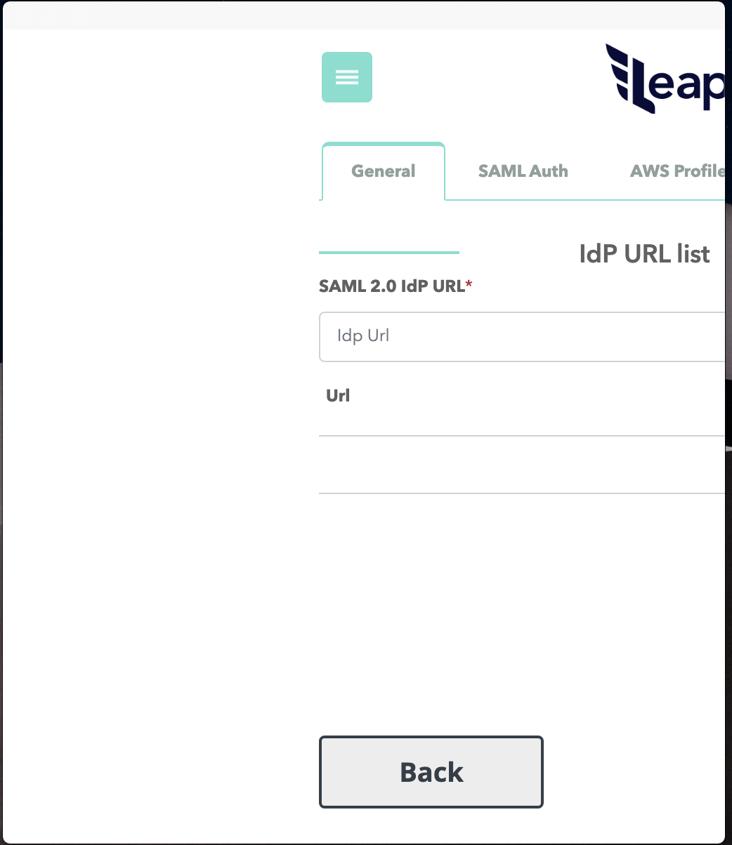 Visual Bug in Options -> SAML Auth · Issue #100 · Noovolari/leapp · GitHub