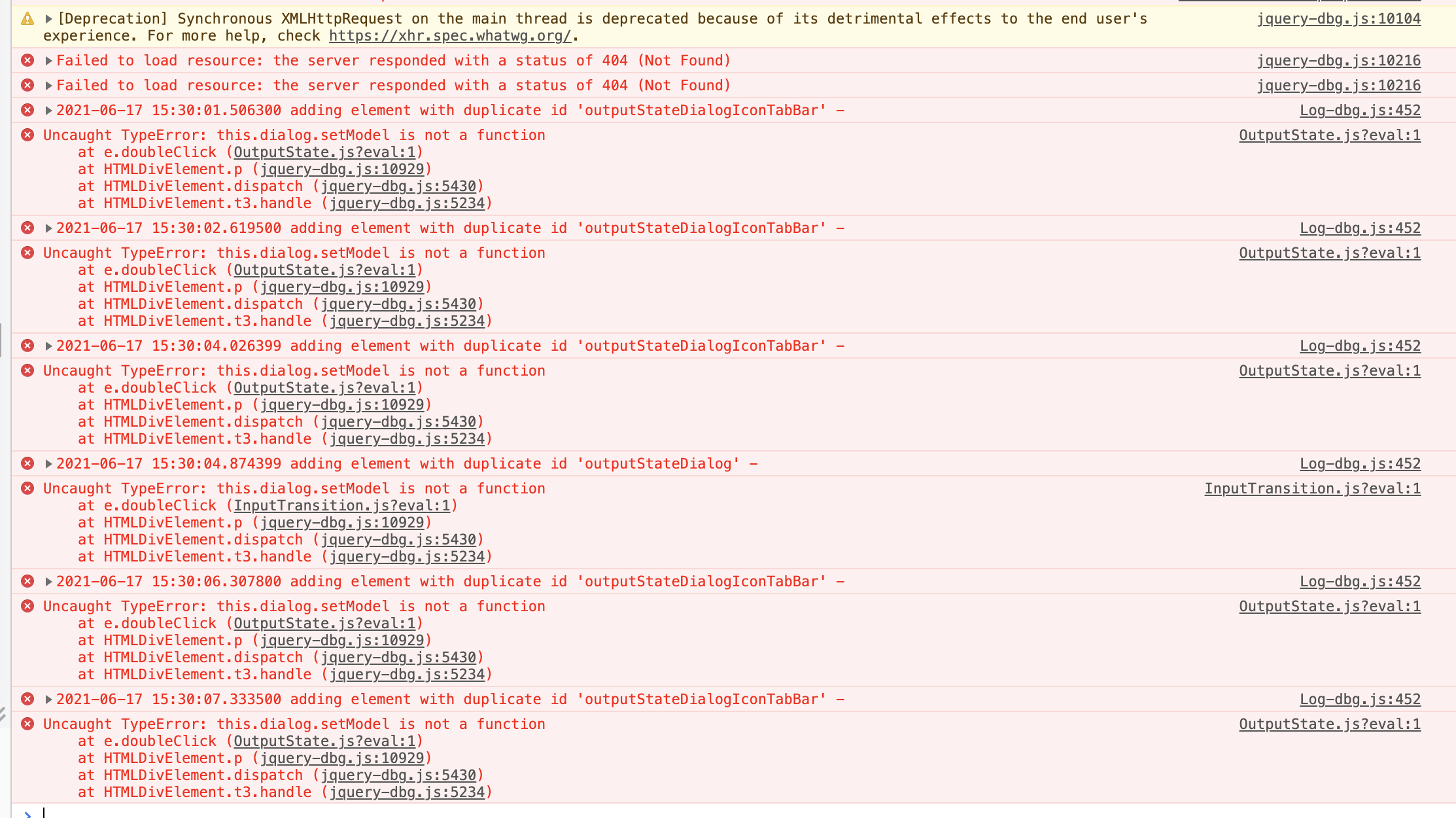Errors in Console when double clicking on states or transition · Issue ...