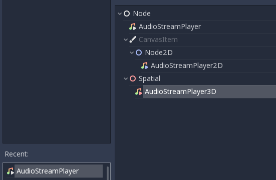 AudioStreamPlayer defaults to 3D in the 