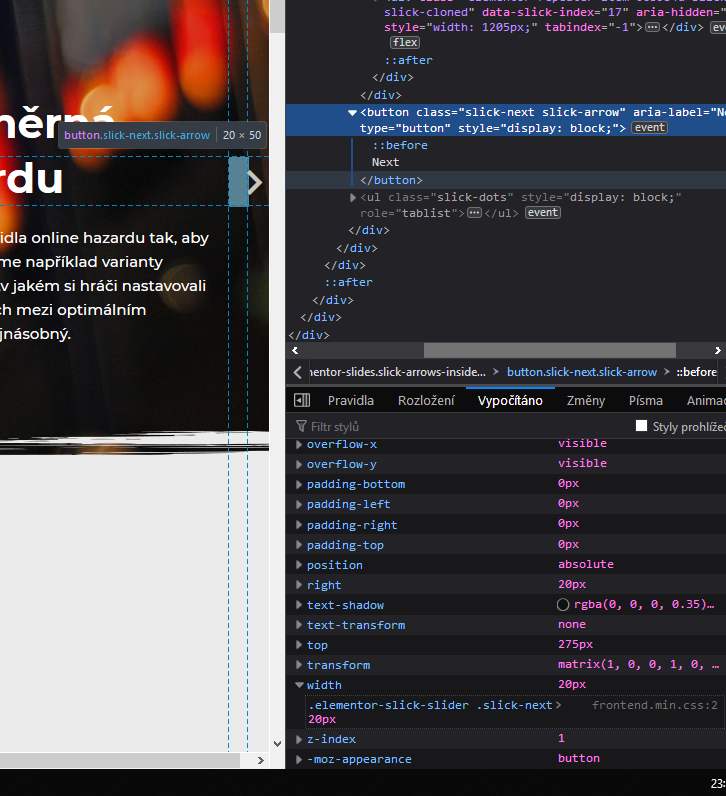 Full Width Slider's Navigation Causes Horizontal Scrollbar After Update