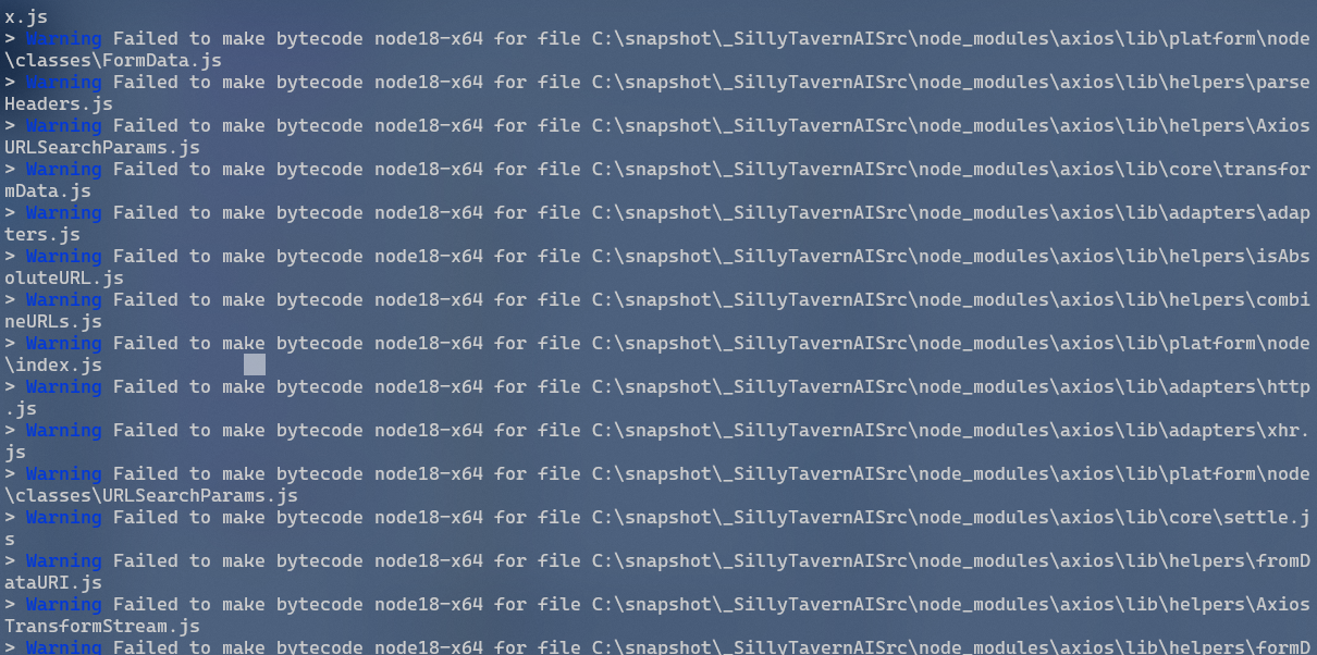 [BUG] Will not build with pkg - you have modified code that makes it ...