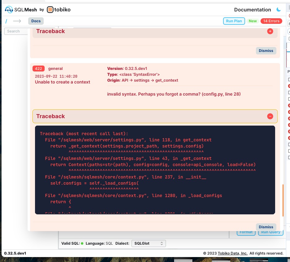 If config py config yml is invalid ui not loading files issue 1465