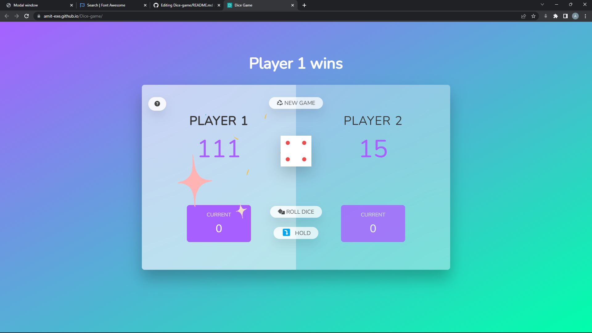 GitHub Amitexe/Dicegame