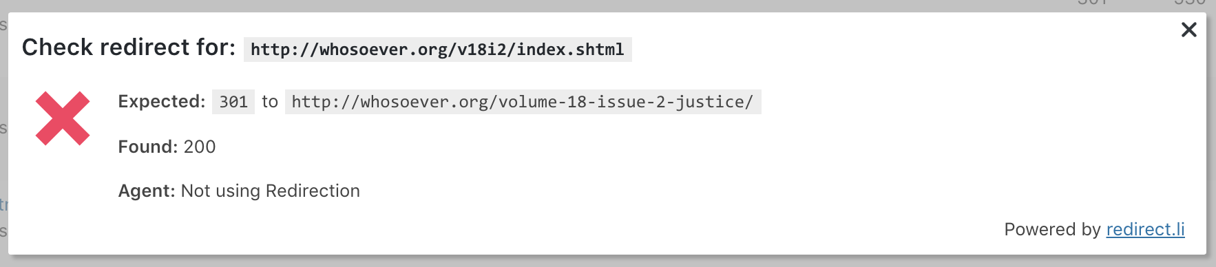 Getting 200 error on attempted redirect · Issue #2021 · johngodley ...
