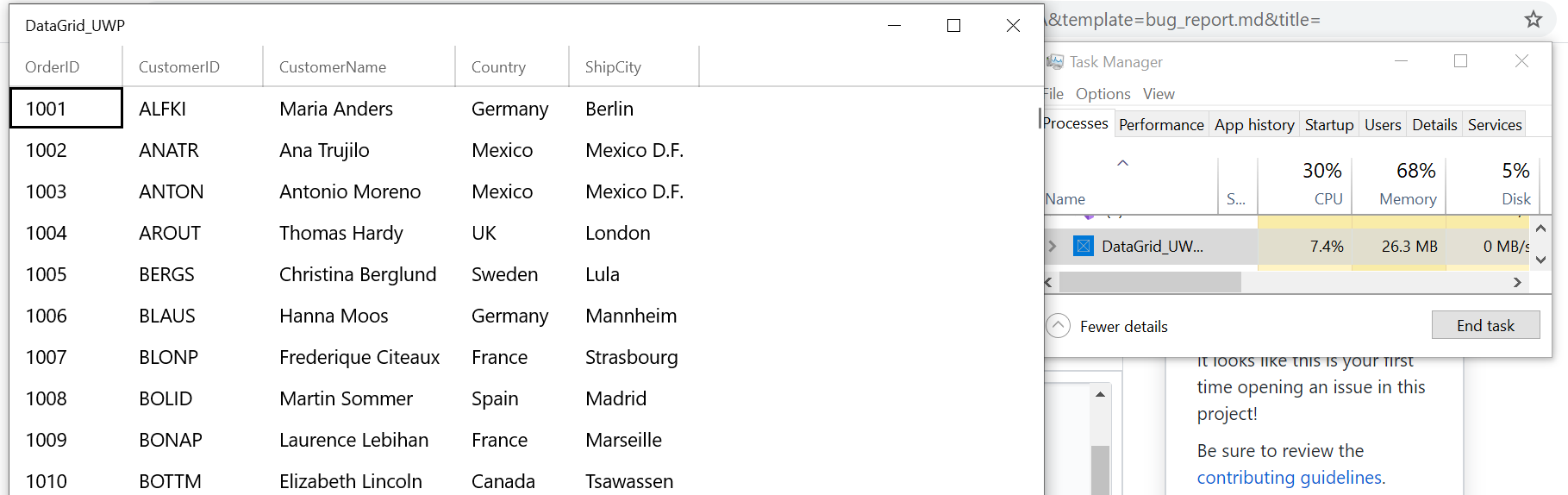 [UWP] How to optimize the CPU usage taken by UWP DataGrid? · Issue ...
