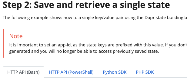 Provide consistent SDK examples for all building blocks · Issue #1969 ...