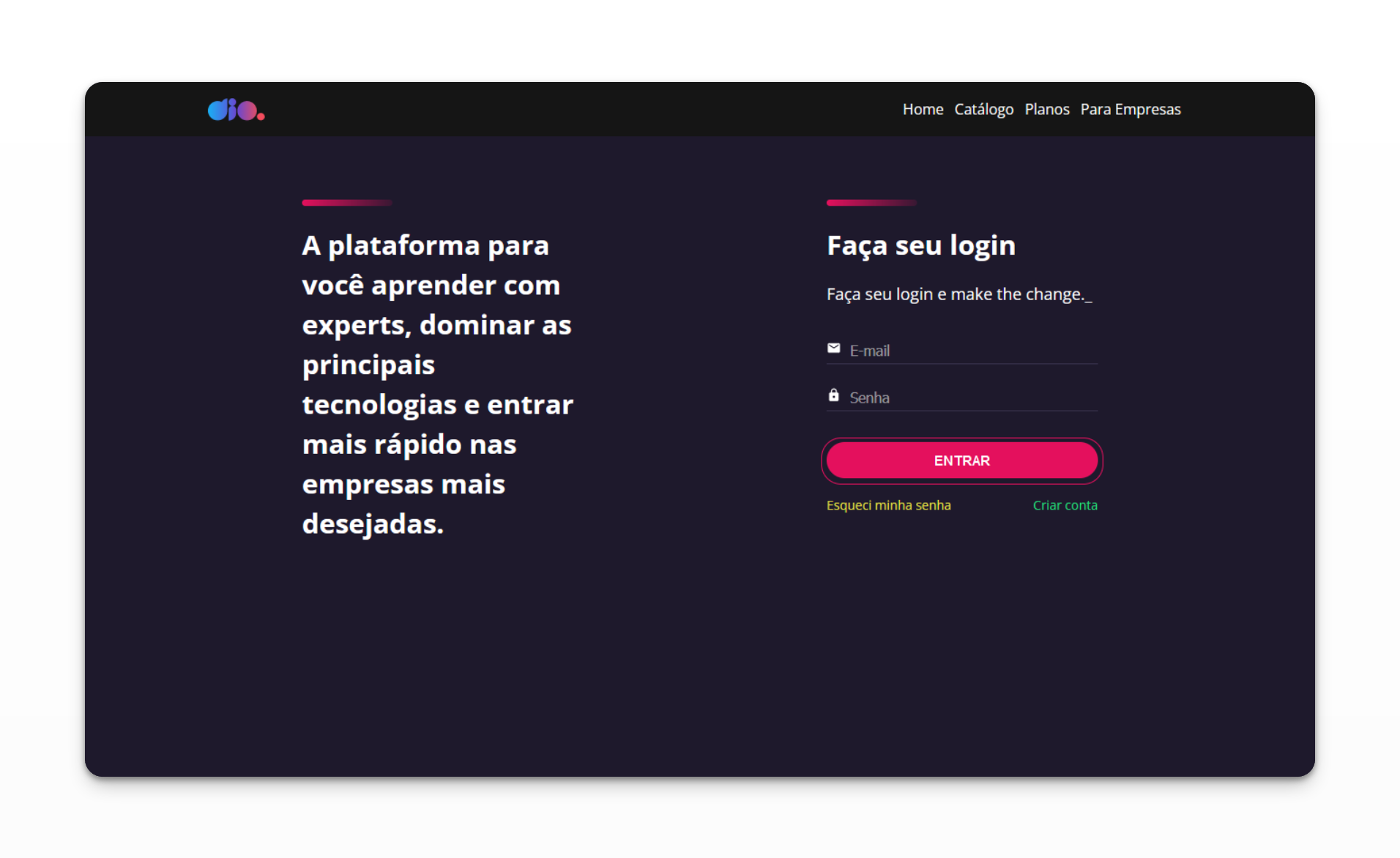 Página de login