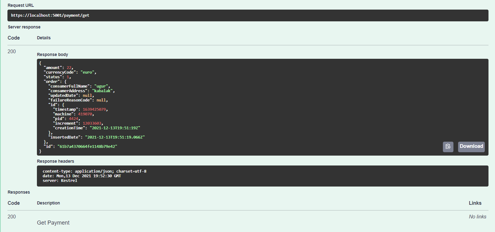 GitHub - ugurkabalakk/Payment: Payment API by Ugur