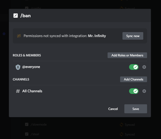 Command Permissions · Issue #1 · Mr-Infinity-Bot/bucket · GitHub