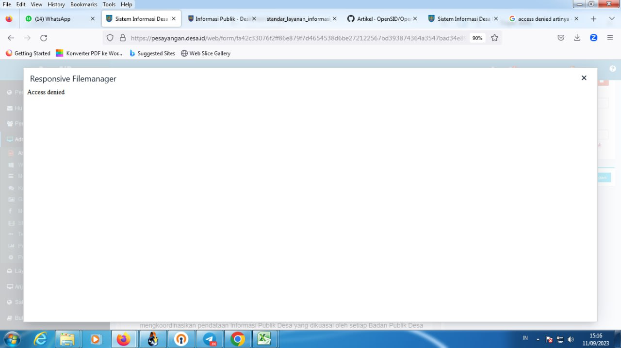 filemanager access denied · Issue #309 · OpenSID/wiki-siappakai · GitHub
