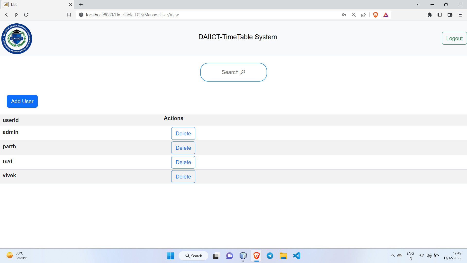 GitHub - KabirKanjani/TimeTableSys
