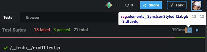 State of button to "Toggle File Watching" for tests is not visible ...