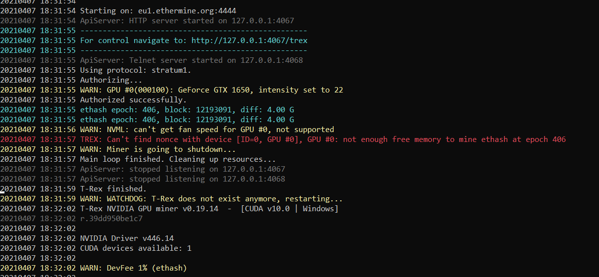 Not enough VRAM to mine ETH, 4GB GPU · Issue #383 · trexminer/T-Rex ...