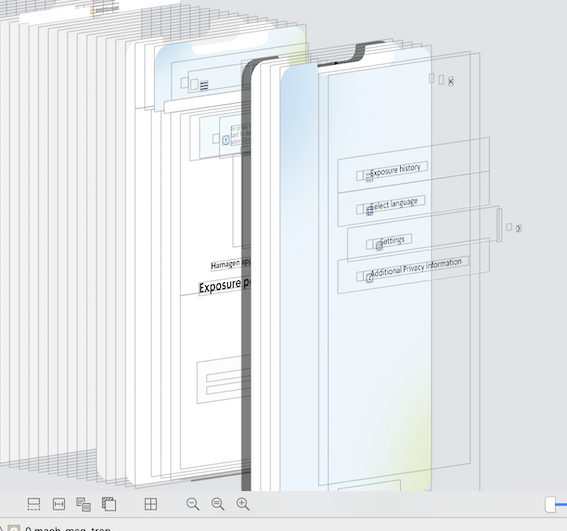 Drawer is visible in debug view hierarchy in Xcode in close state ...