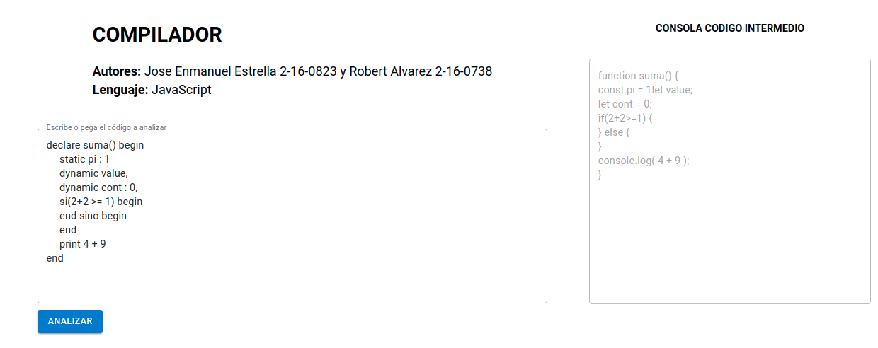 github - chris3riel pythoncompilerwithjava: compilador... GitHub - EnmanuelEstrella22/compilador