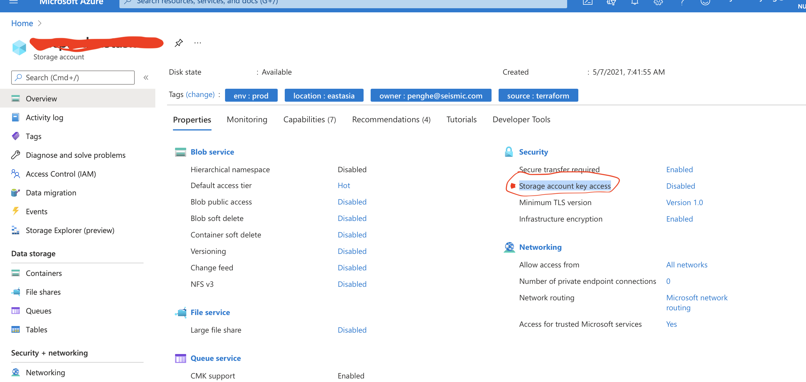 How To Enable Storage Account Key Access For Azure Blob Storage 