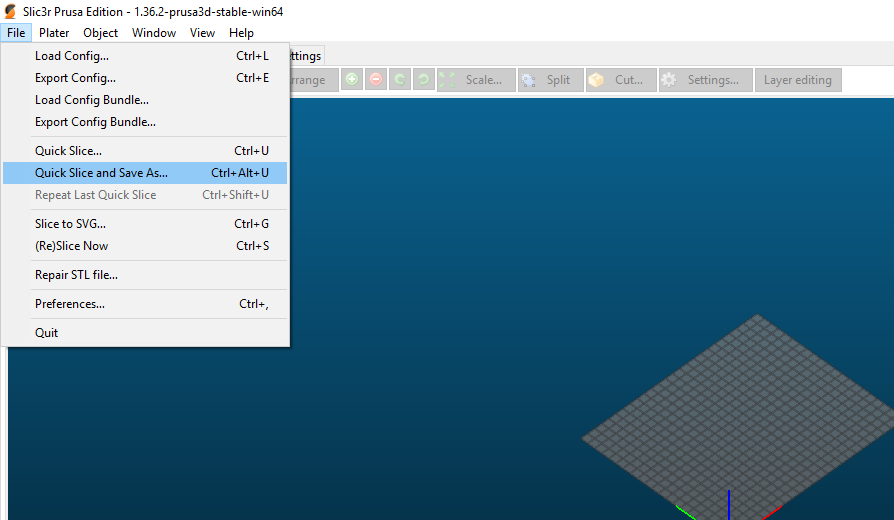 Program crashes when trying to "Quick slice and save" on file on ...