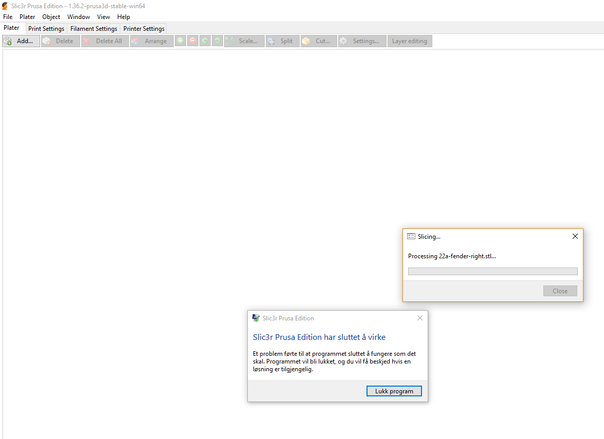 Program crashes when trying to "Quick slice and save" on file on ...