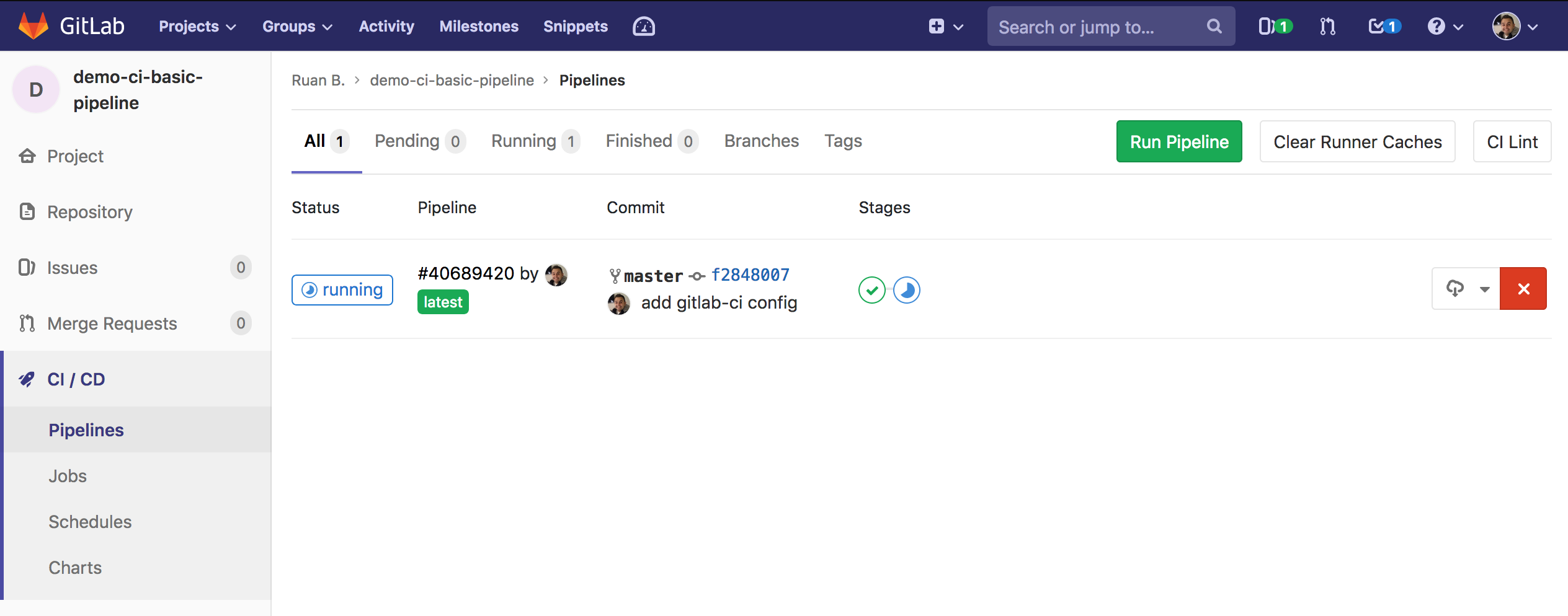 Gitlab ci pipeline