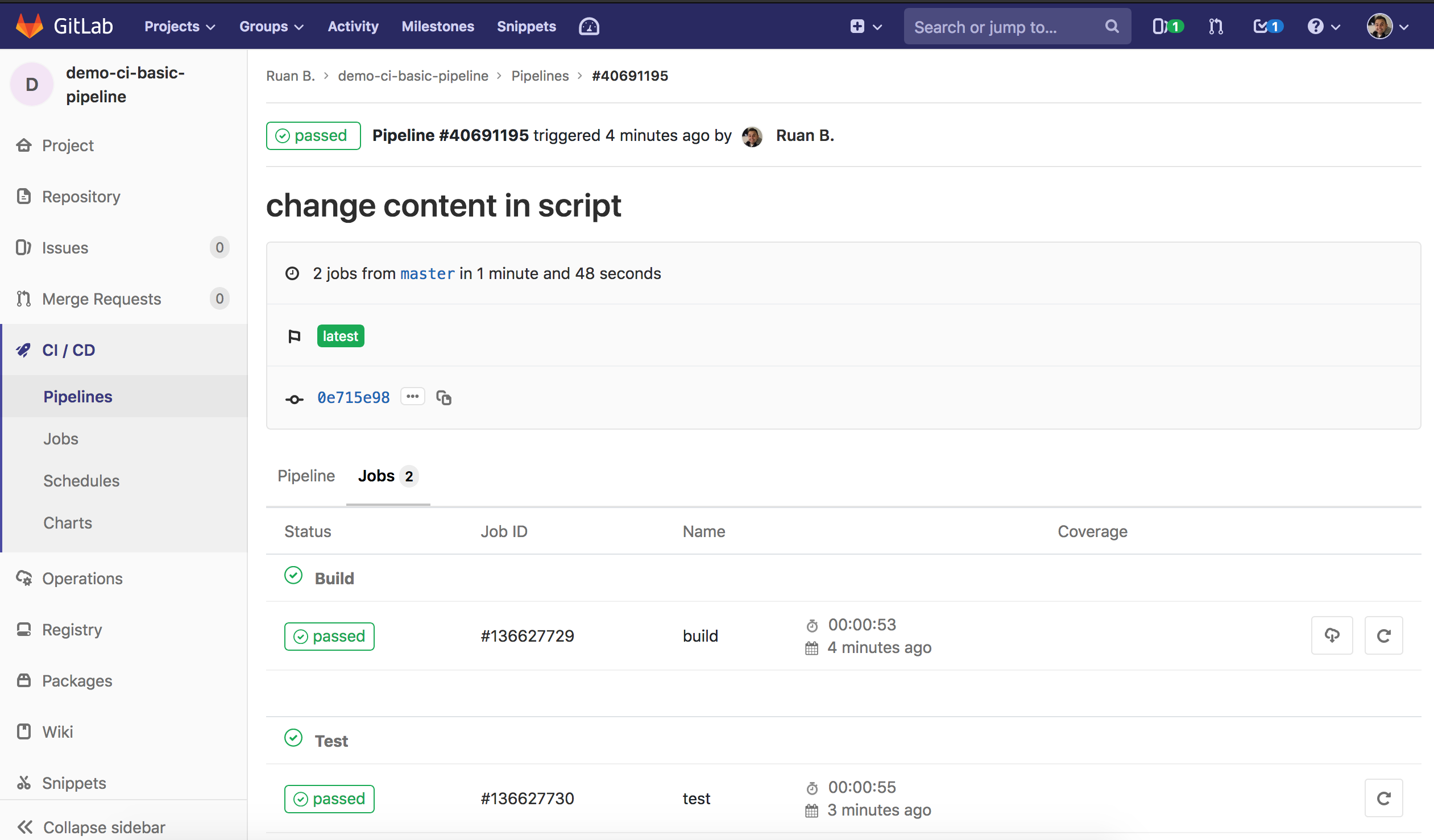 Создать проект на gitlab