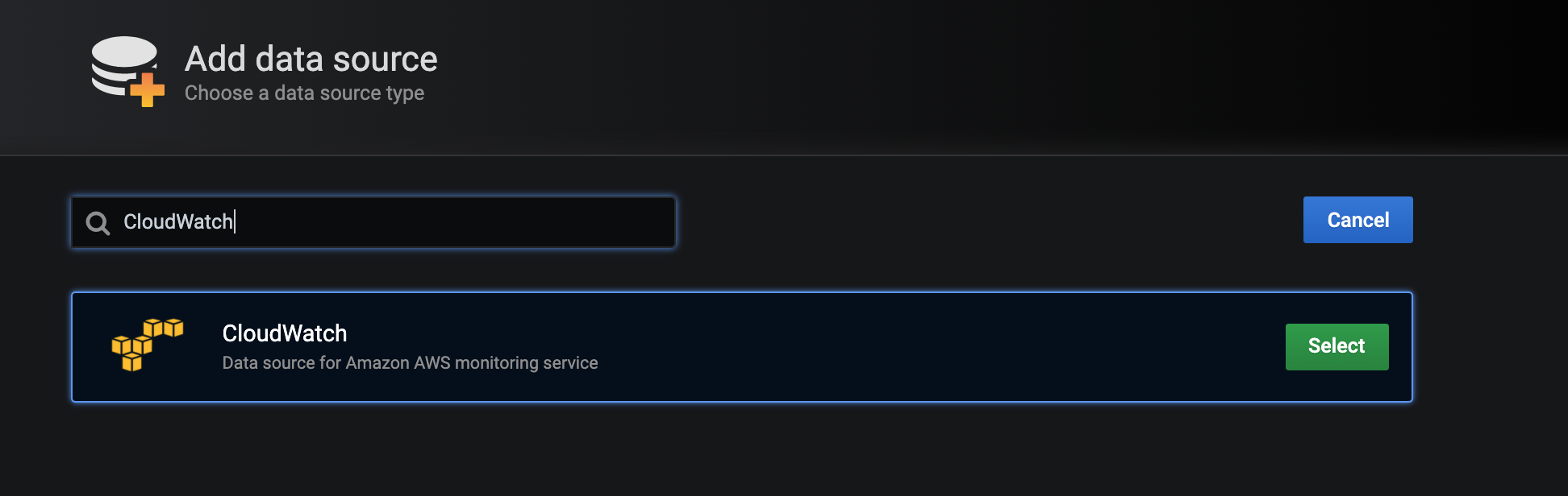select-aws-cloudwatch-datasource