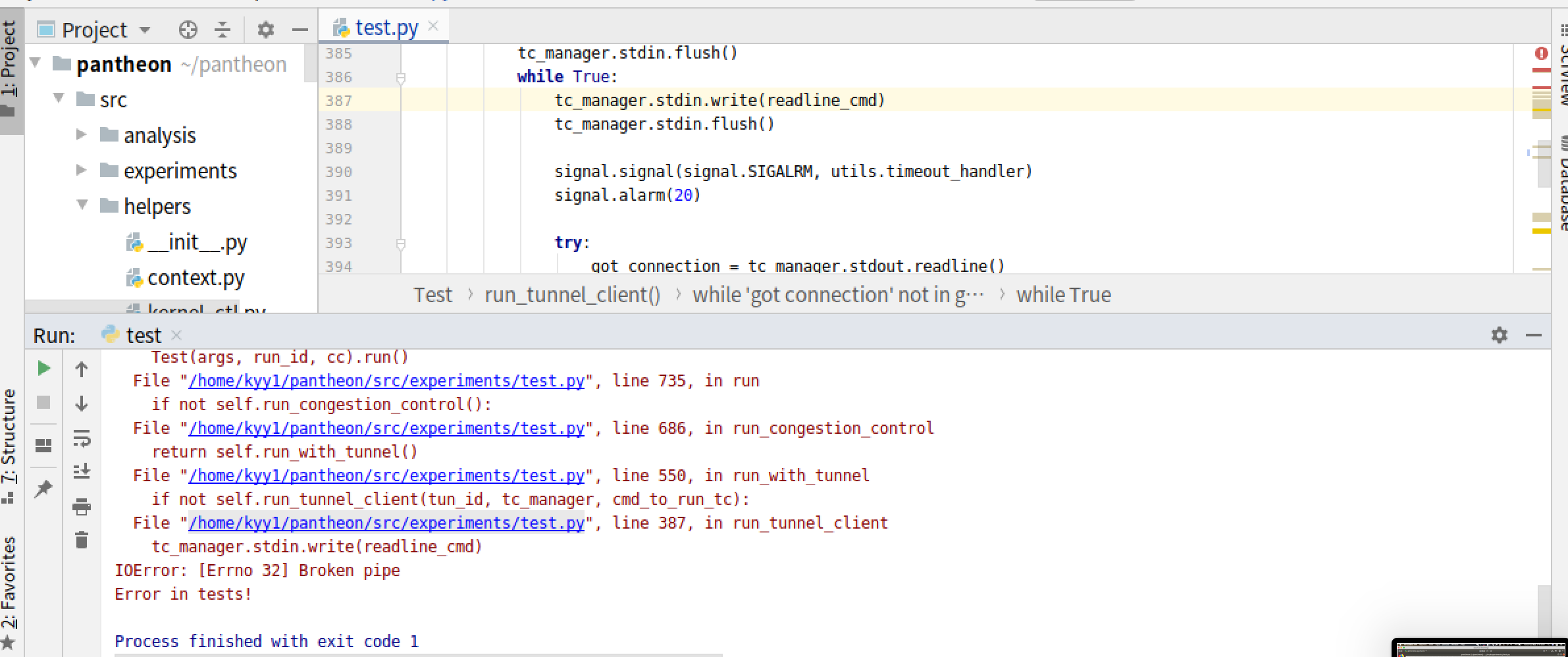 Broken pipe when test pantheon · Issue #68 · StanfordSNR/pantheon · GitHub