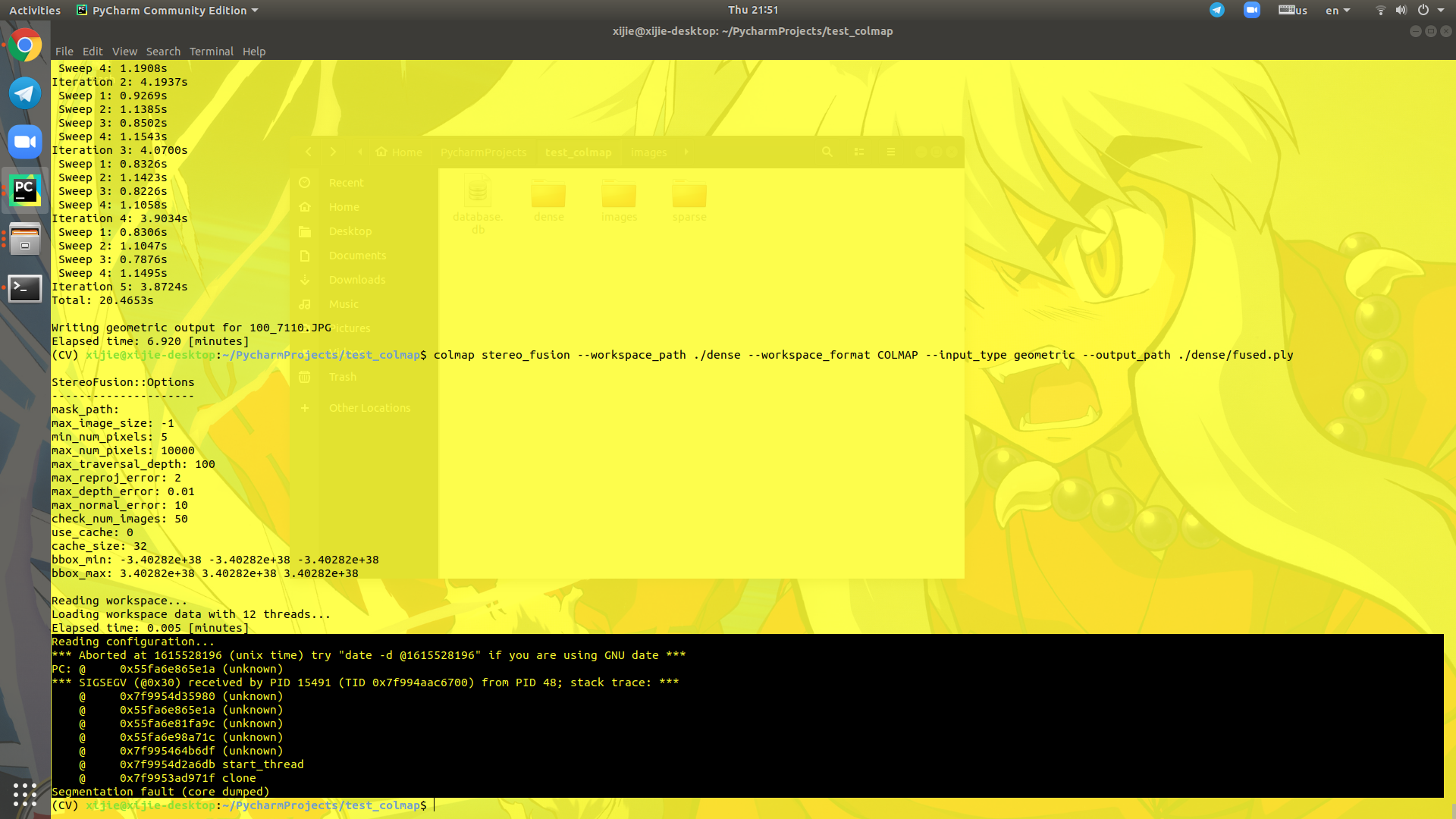 Unknown bug in stereo_fusion step · Issue #1175 · colmap/colmap · GitHub