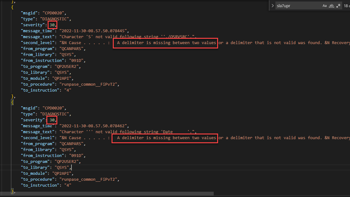 Object creation for qilesrvsrc pseudo source object reported as