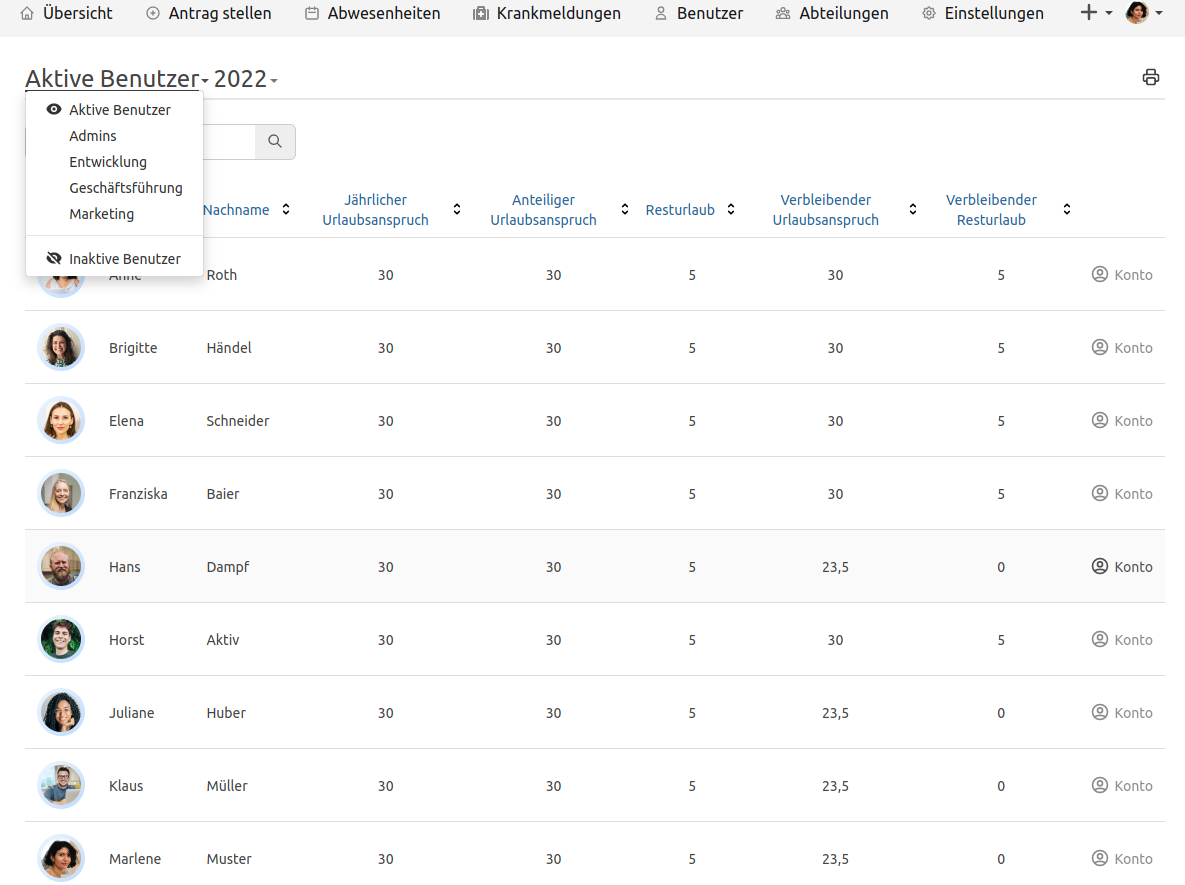 Github Urlaubsverwaltung