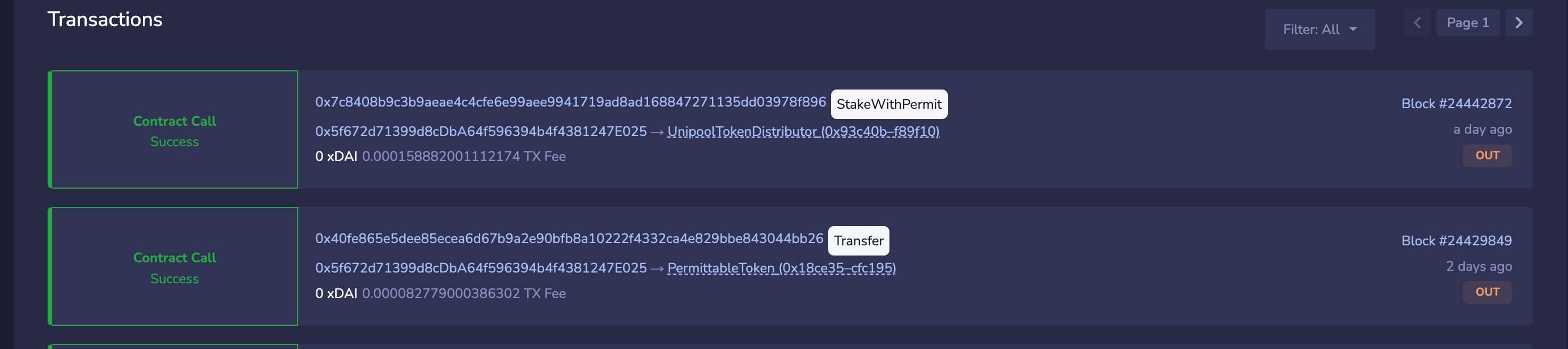 Gnosis Chain: blockscout doesn't show my transactions and created ...