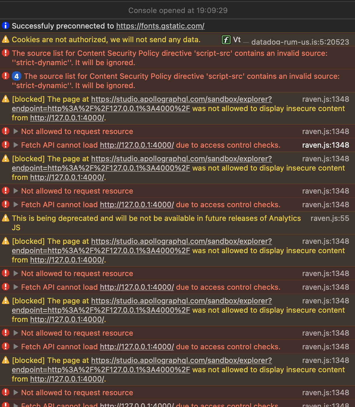 CORS Errors on Apollo Studio · Issue 5485 · apollographql/apollo