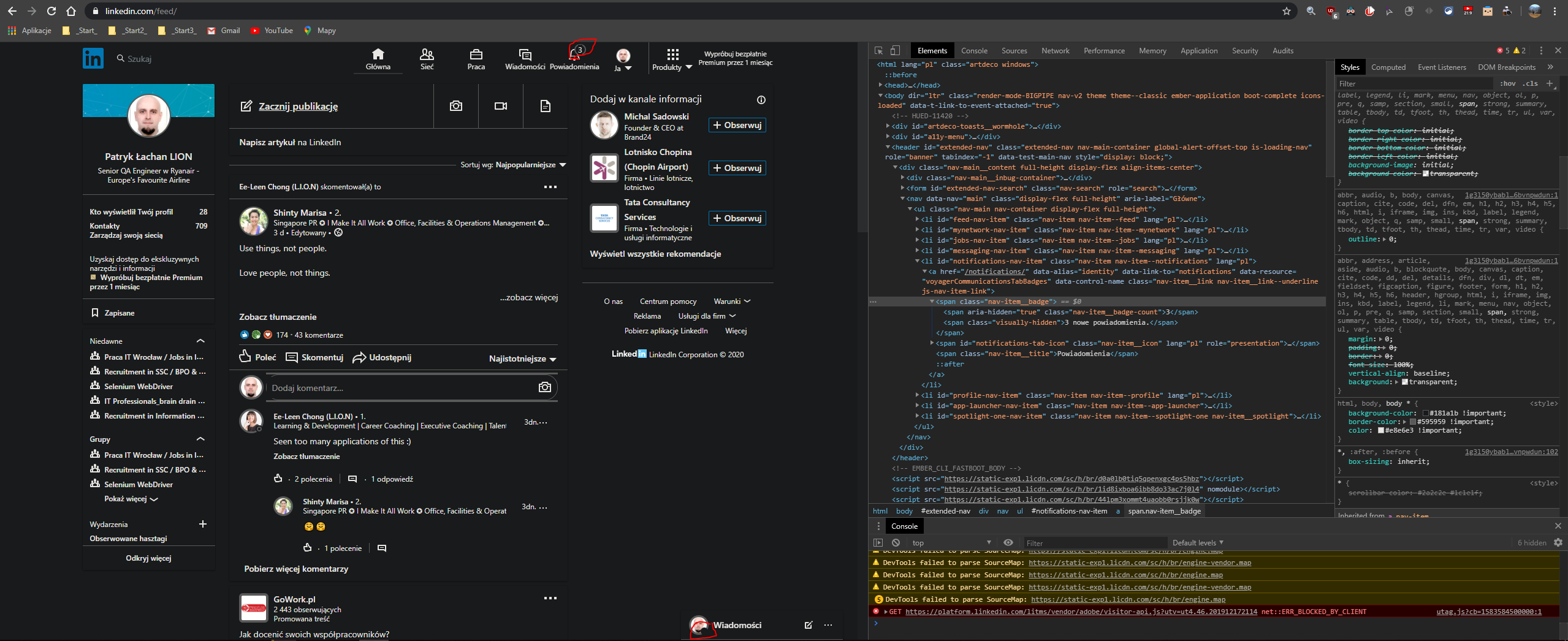 LinkedIn - black badges color since 4.8.10 · Issue #2089 · darkreader ...