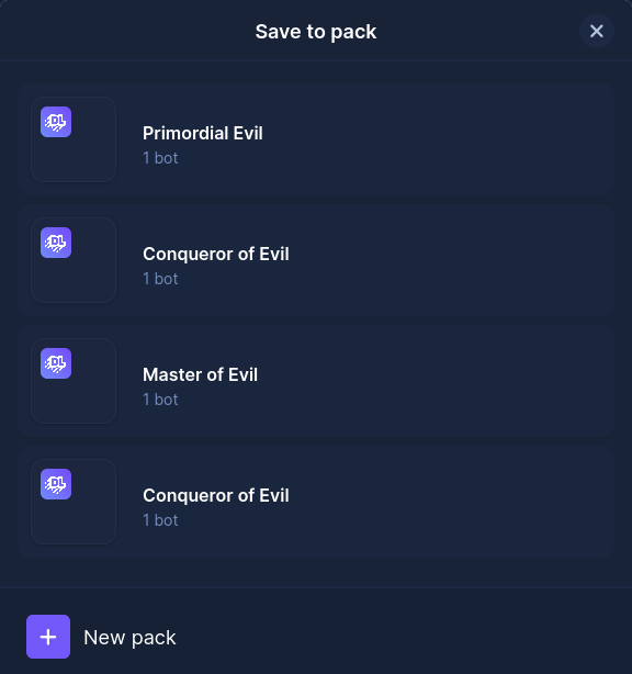 [Bug] Only the latest bot pack not shown in list · Issue #55 ...