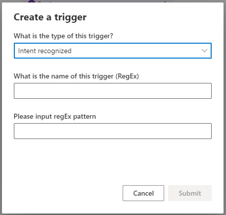 In a RegEx Trigger the text for the expression is inconsistent in ...