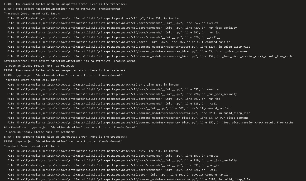 Running az bicep build command get an error in Azure DevOps · Issue ...